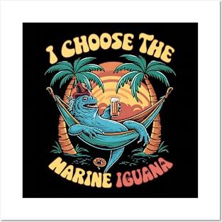 Galapagos marine iguana enjoying summer. I choose the marine iguana. Summer vibes Posters and Art